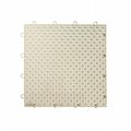 Master Mark Products Master Mark Plastics 22409 12 x 12 in. Armadillo Bucksin Beige Polypropylene Interlocking Multi Purpose Floor Tile; Pack of 9 22409